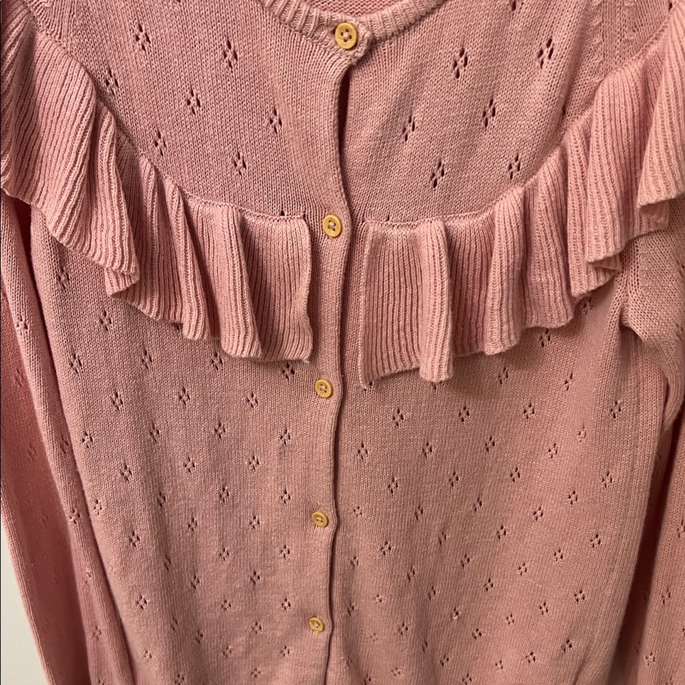 H&M Pink Ruffle Cardigan - Picture 2 of 3